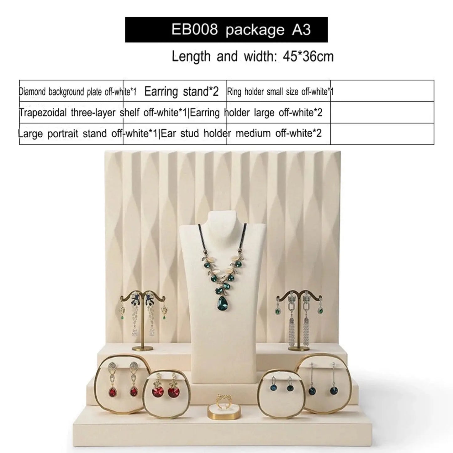 Luxury jewellery display, rings, necklaces, earrings, window display, jewelry, display props Jim Display