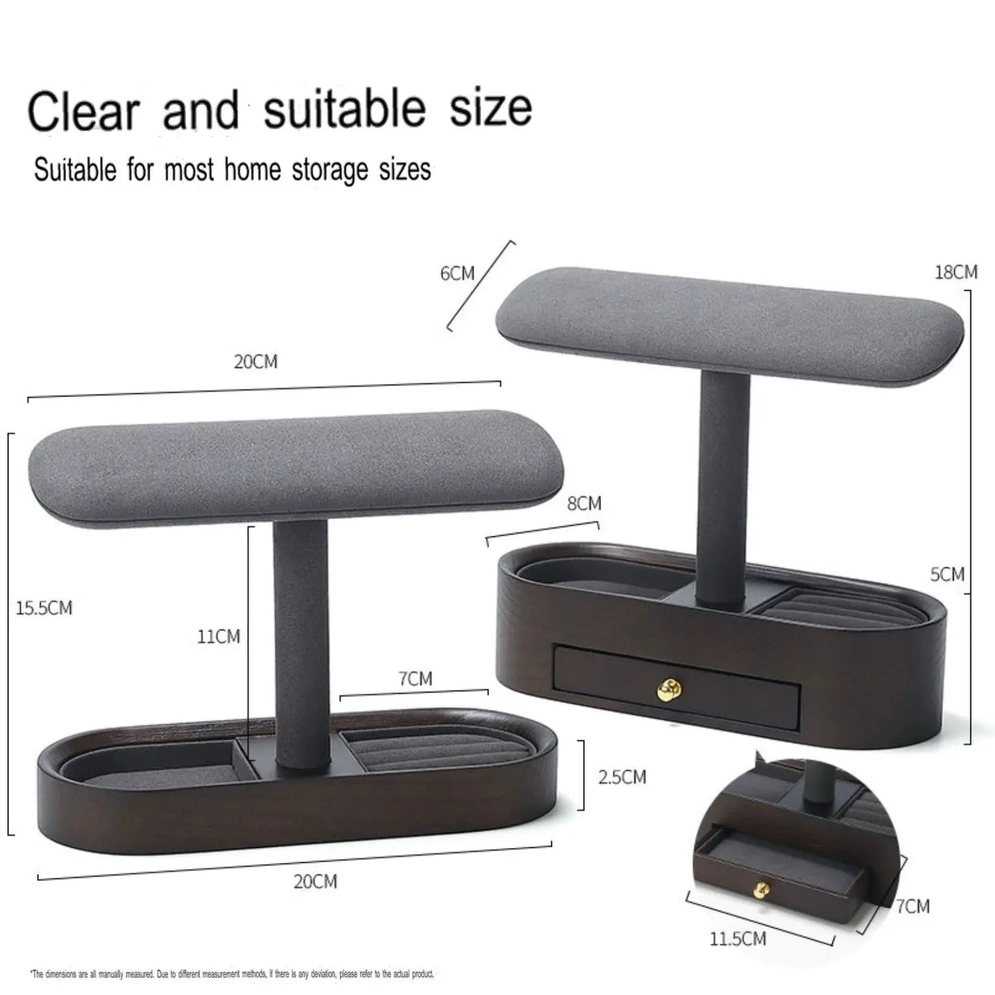 Watch and Jewelry display, gray microfiber bracelet bracelet, watch bracelet display props, rings, earring racks Jim Display