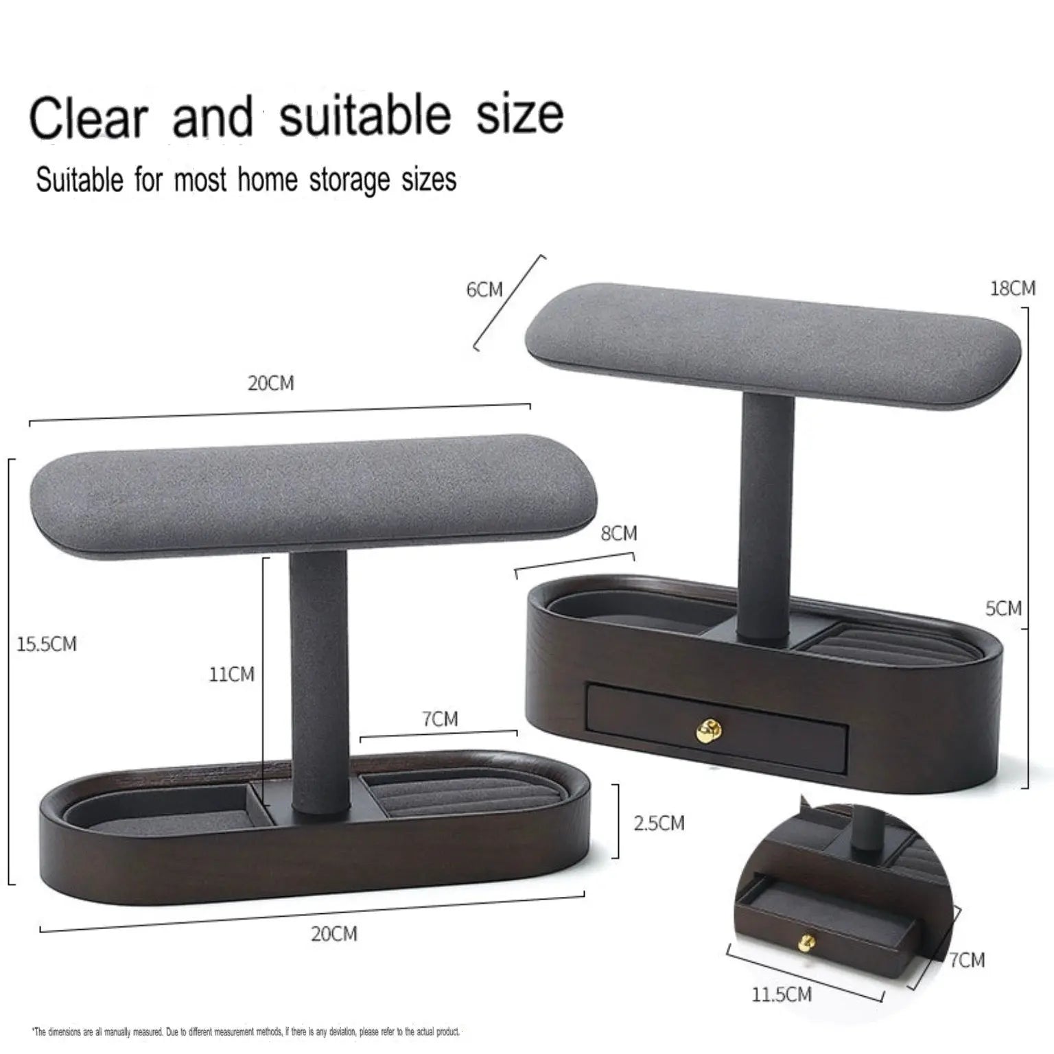 Watch and Jewelry display, gray microfiber bracelet bracelet, watch bracelet display props, rings, earring racks Jim Display