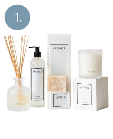 Apotheke Bamboo Bath Set