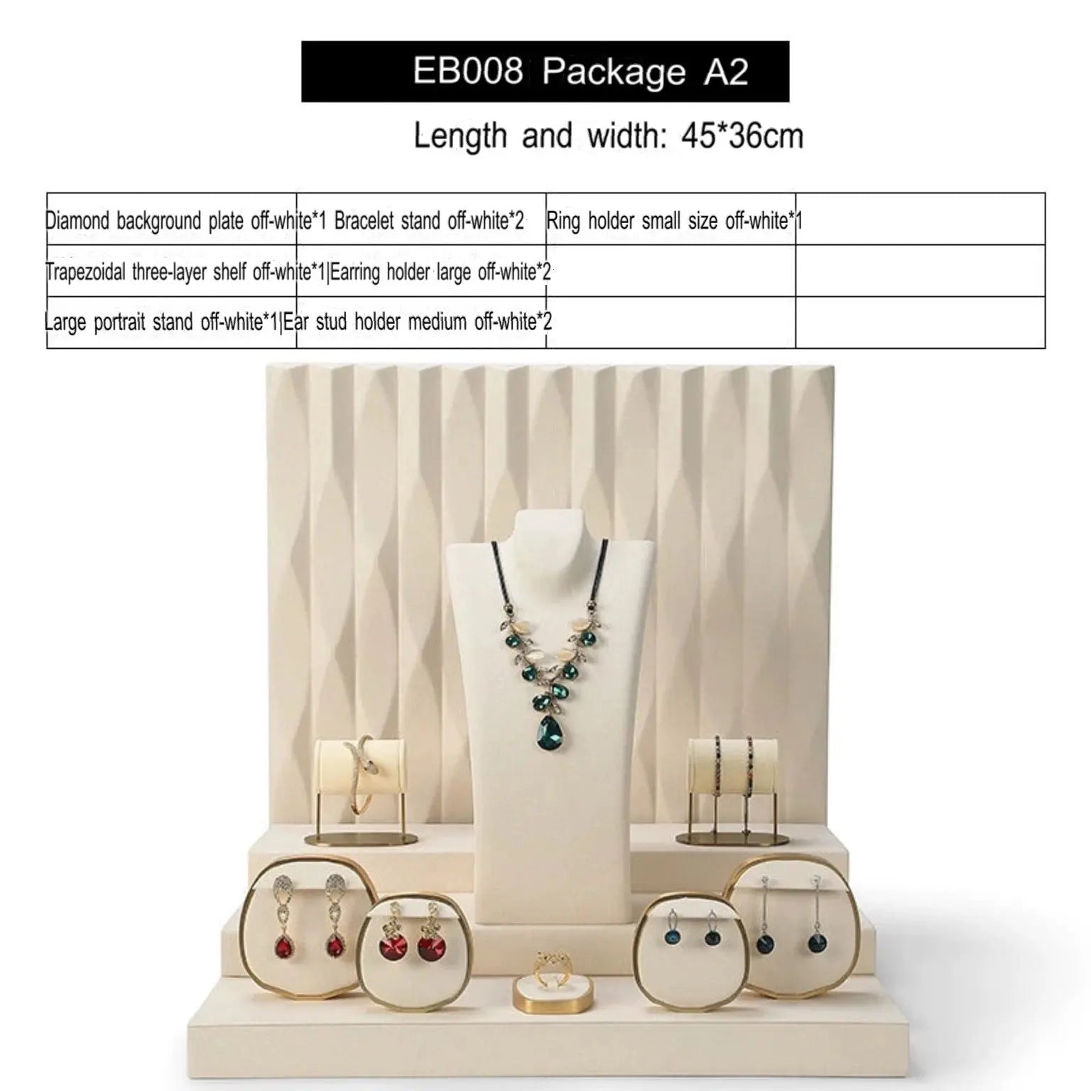 Luxury jewellery display, rings, necklaces, earrings, window display, jewelry, display props Jim Display