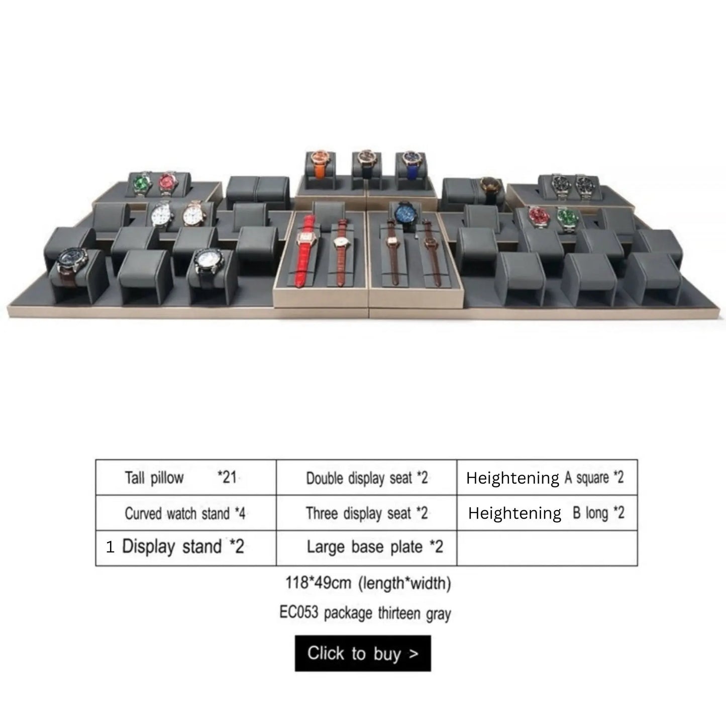 Watch display props, counter watch display racks, window displays, watch pillow bags, display racks, storage stands Jim Display