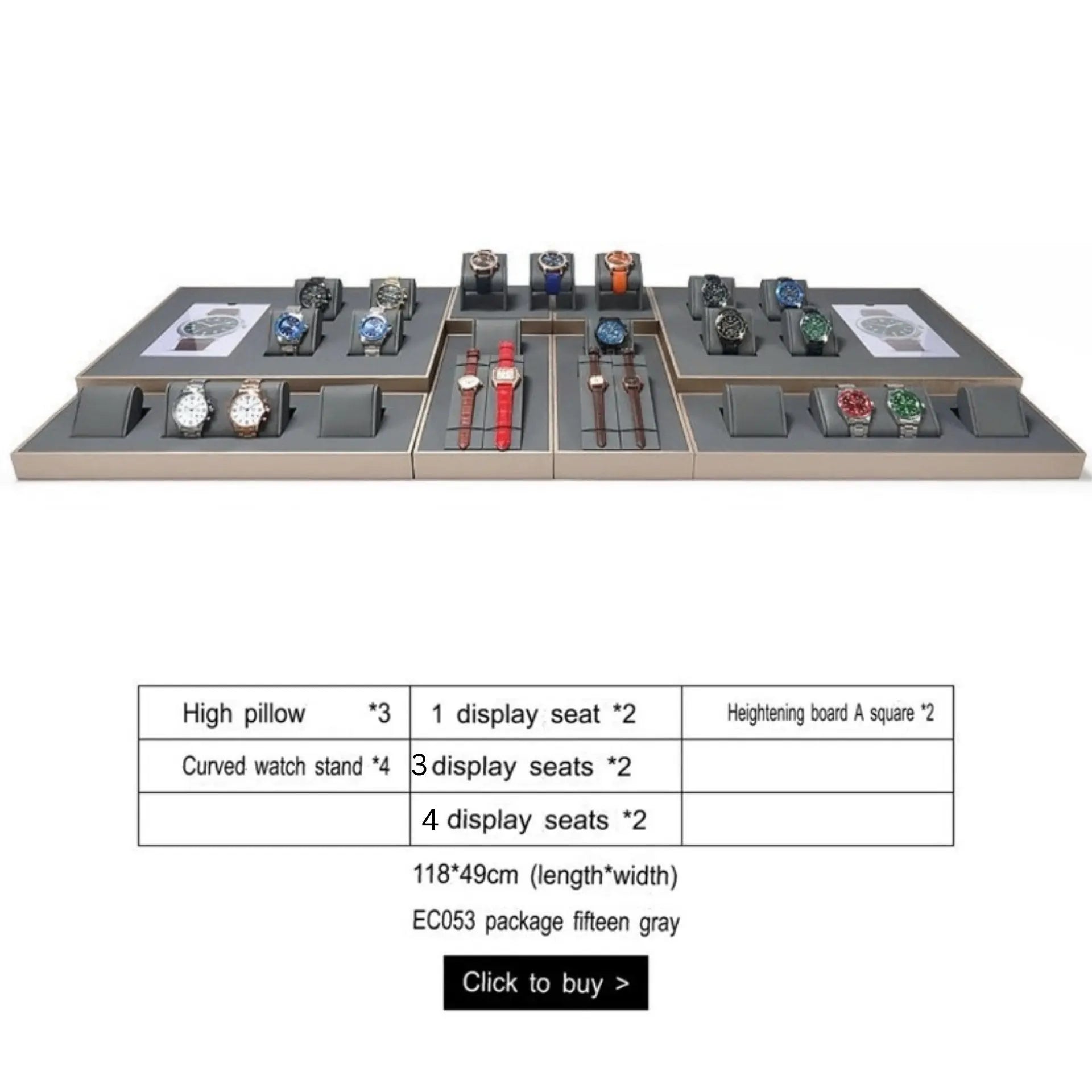 Watch display props, counter watch display racks, window displays, watch pillow bags, display racks, storage stands Jim Display