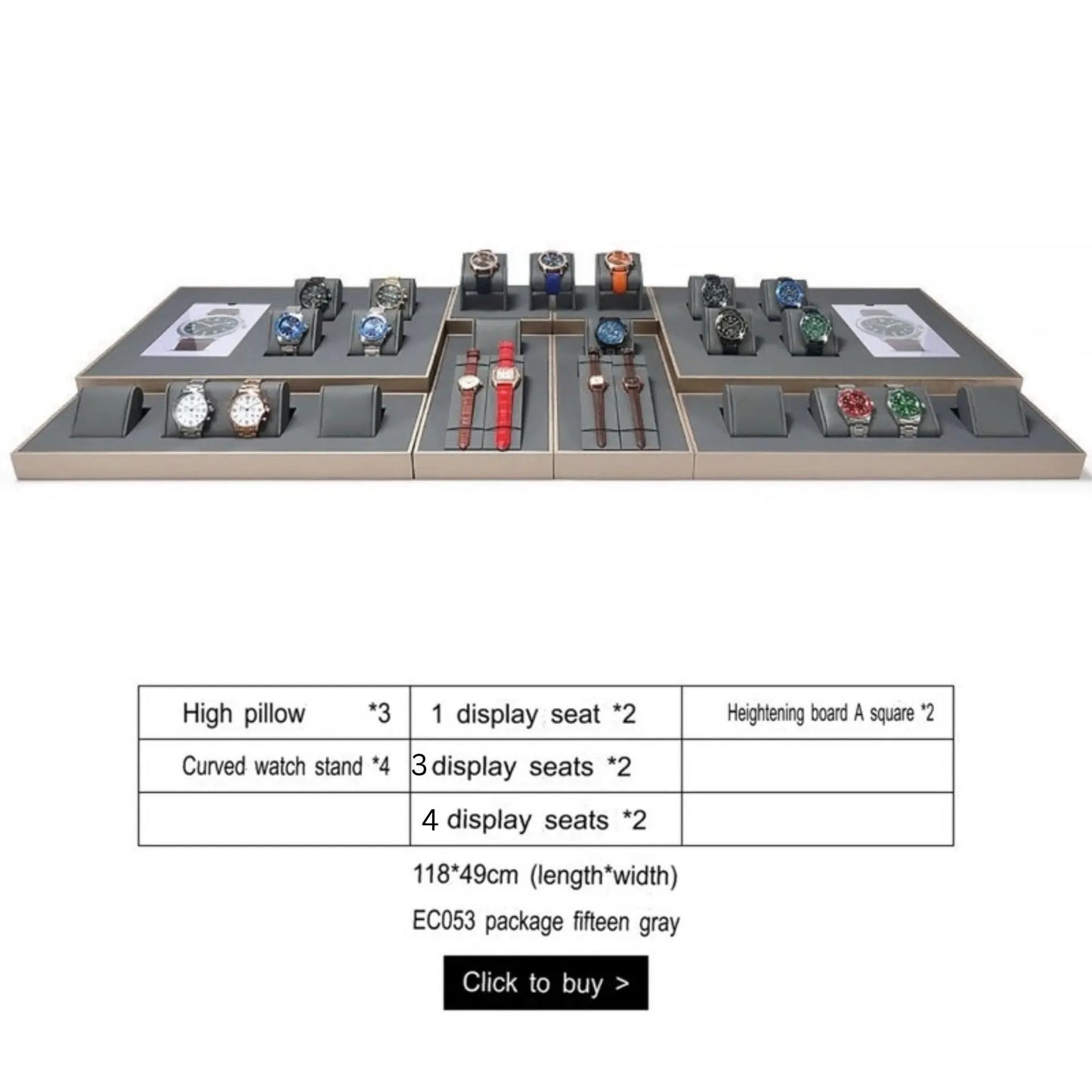Watch display props, counter watch display racks, window displays, watch pillow bags, display racks, storage stands Jim Display