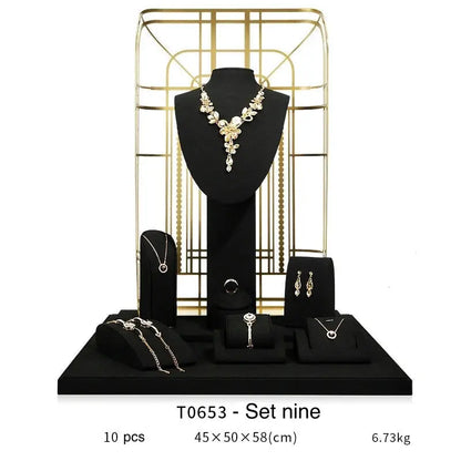 Jewelry display shelf, high-end model suit, necklace, earrings, shelf, window display props Jim Display
