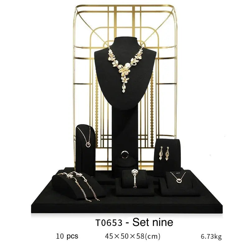 Jewelry display shelf, high-end model suit, necklace, earrings, shelf, window display props Jim Display