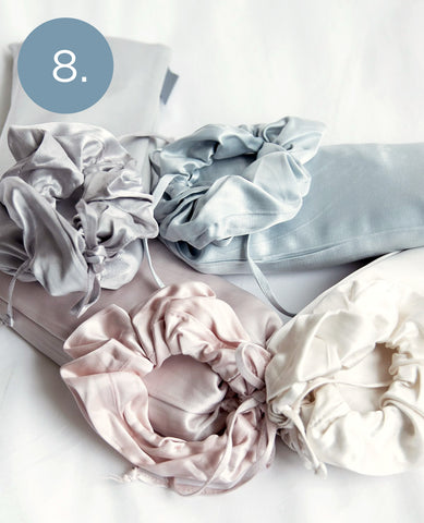 Dreamer Satin Pillow Cases Scrunchie Set