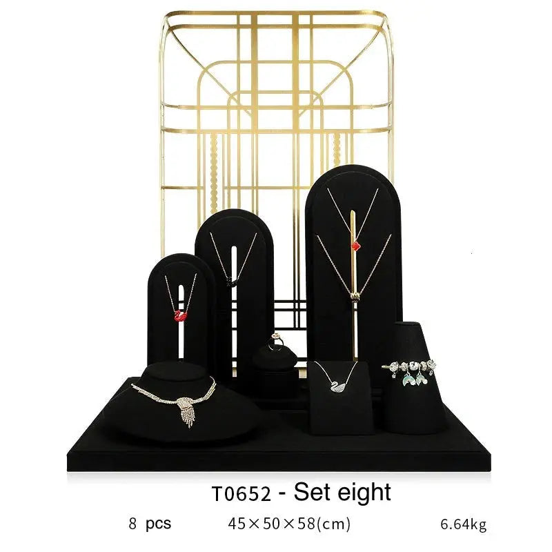 Jewelry display shelf, high-end model suit, necklace, earrings, shelf, window display props Jim Display