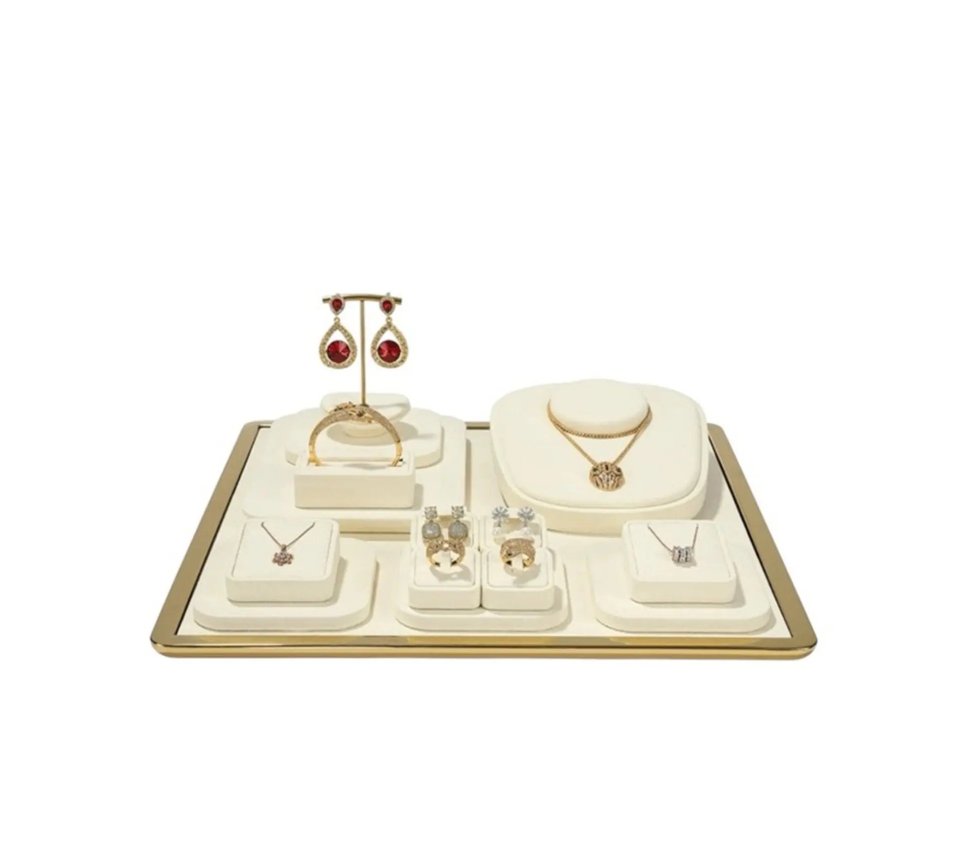 Luxury Jewelry Display Props, Rings, Necklaces, Earrings, Jewelry Counter Display Racks, Light Luxury Jewelry Display Jim Display