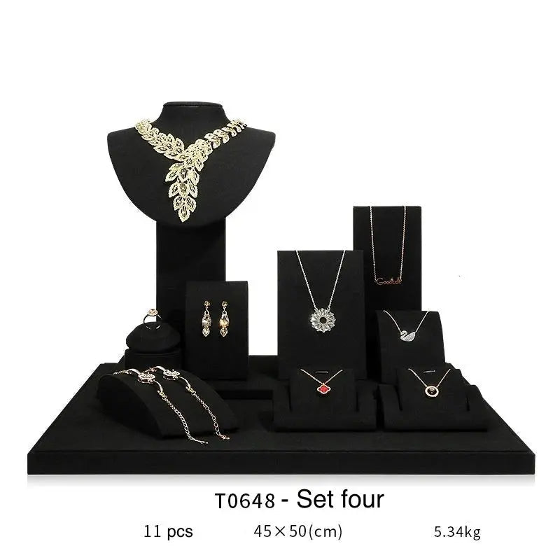 Jewelry display shelf, high-end model suit, necklace, earrings, shelf, window display props Jim Display