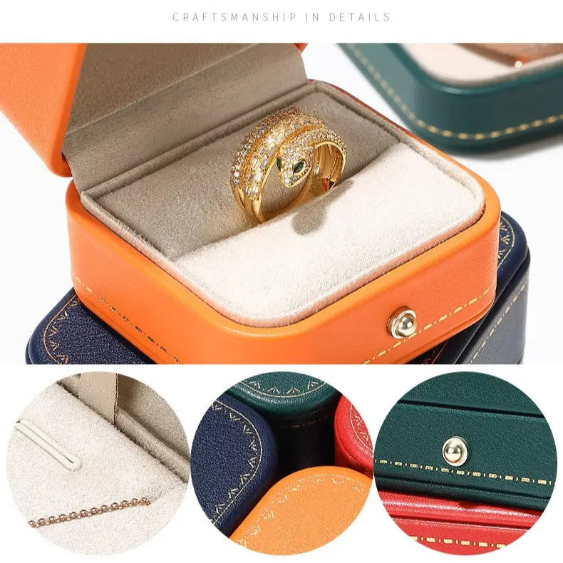 High-end Engagement Ring Box, Necklace, Bracelet, Jewelry Storage Box, Gift Jewelry Box, Three Gold Storage Box Jim Display