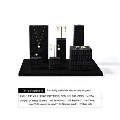 High-end jewelry display props, light luxury microfiber rings, necklaces, earrings, jewelry display racks Jim Display