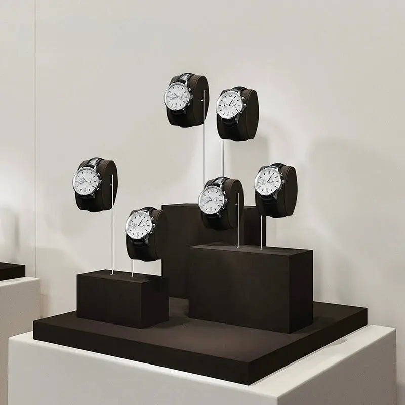 High-end watch display stand, microfiber watch display stand, counter display watch display props Jim Display