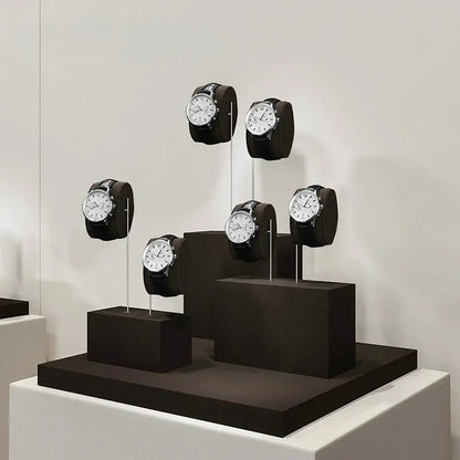 High-end watch display stand, microfiber watch display stand, counter display watch display props Jim Display
