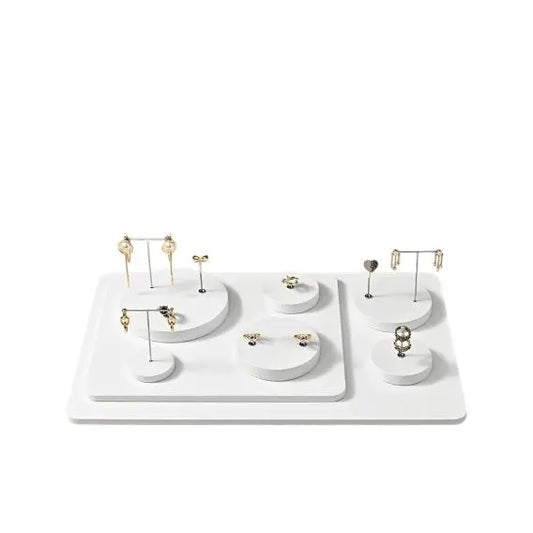 Light luxury jewelry display stand, PU white earrings, ring pendants, jewelry display props Jim Display