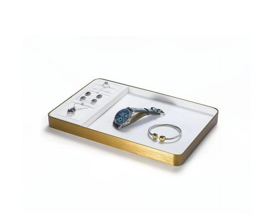 luxury jewelry tray metal rounded jewelry display tray ring necklace bracelet watch jewelry tray jewelry storage tray Jim Display