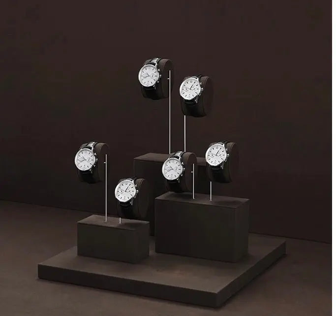 High-end watch display stand, microfiber watch display stand, counter display watch display props Jim Display