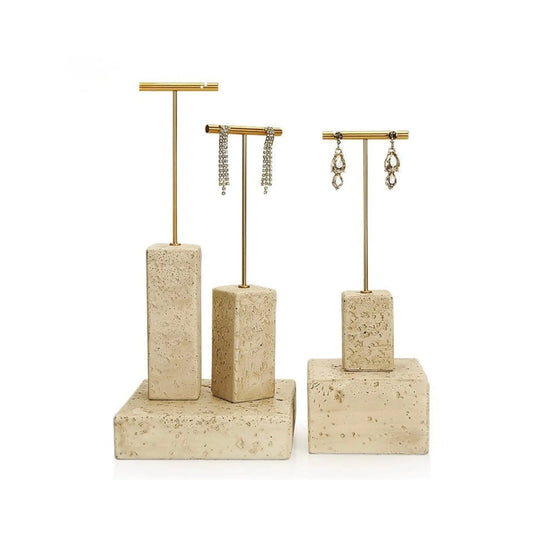 Yellow plaster earrings display, creative jewelry display, jewelry display shooting props Jim Display