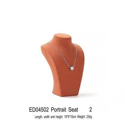 Necklace Display Stand, Microfiber Portrait Neck Jewelry, Desk Model Frame, Jewelry Exhibition Display Props Jim Display