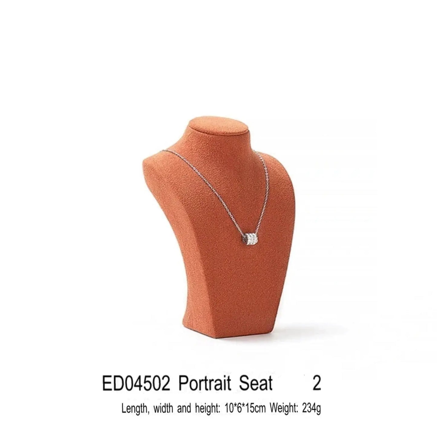Necklace Display Stand, Microfiber Portrait Neck Jewelry, Desk Model Frame, Jewelry Exhibition Display Props Jim Display