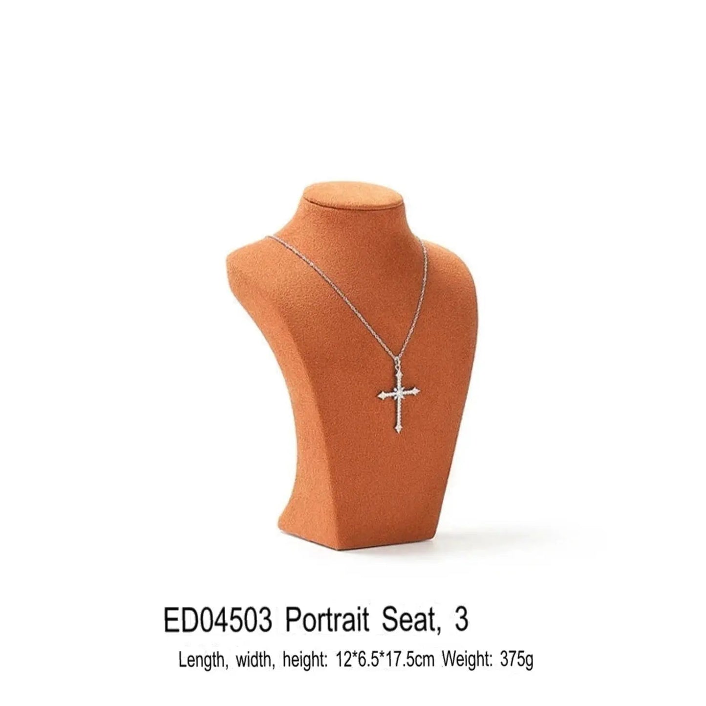 Necklace Display Stand, Microfiber Portrait Neck Jewelry, Desk Model Frame, Jewelry Exhibition Display Props Jim Display