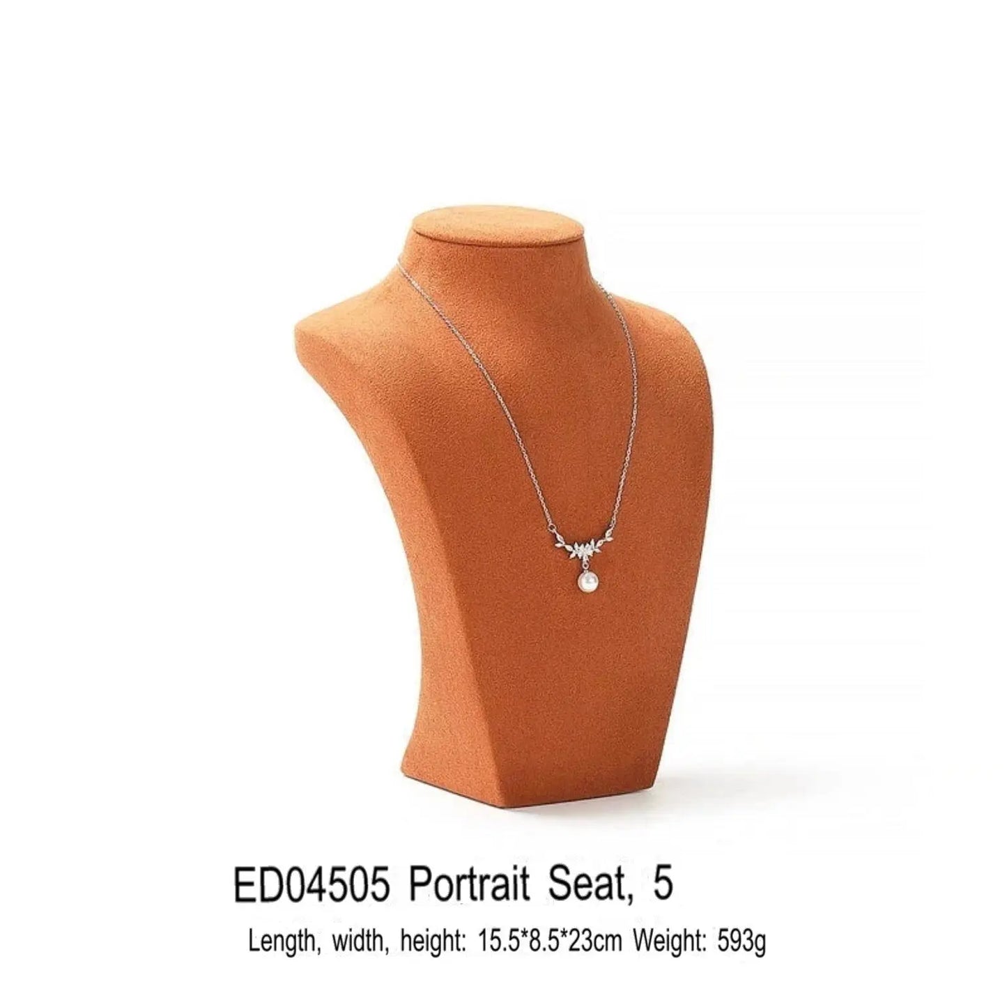 Necklace Display Stand, Microfiber Portrait Neck Jewelry, Desk Model Frame, Jewelry Exhibition Display Props Jim Display