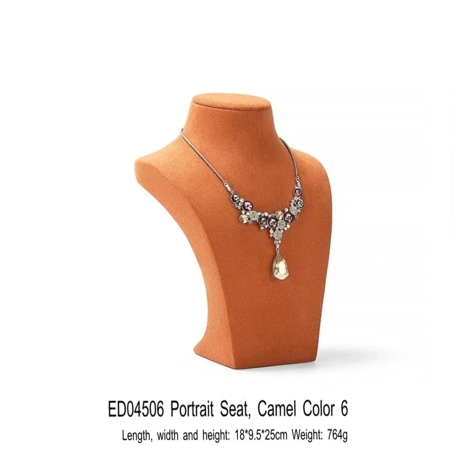 Necklace Display Stand, Microfiber Portrait Neck Jewelry, Desk Model Frame, Jewelry Exhibition Display Props Jim Display