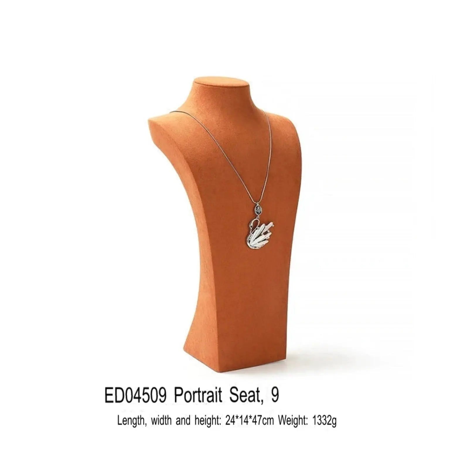 Necklace Display Stand, Microfiber Portrait Neck Jewelry, Desk Model Frame, Jewelry Exhibition Display Props Jim Display