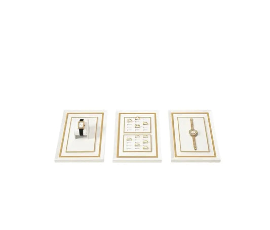 Luxury jewelry tray, metal watch holder, PU leather watch, ring counter, jewelry display props Jim Display