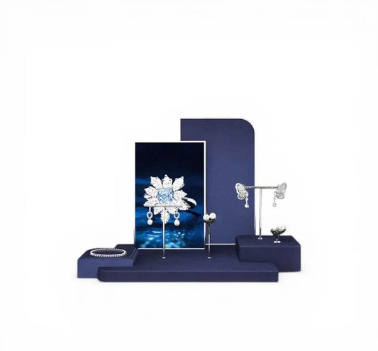 High-end microfiber jewelry display props ring earrings necklace counter display display plate Jim Display