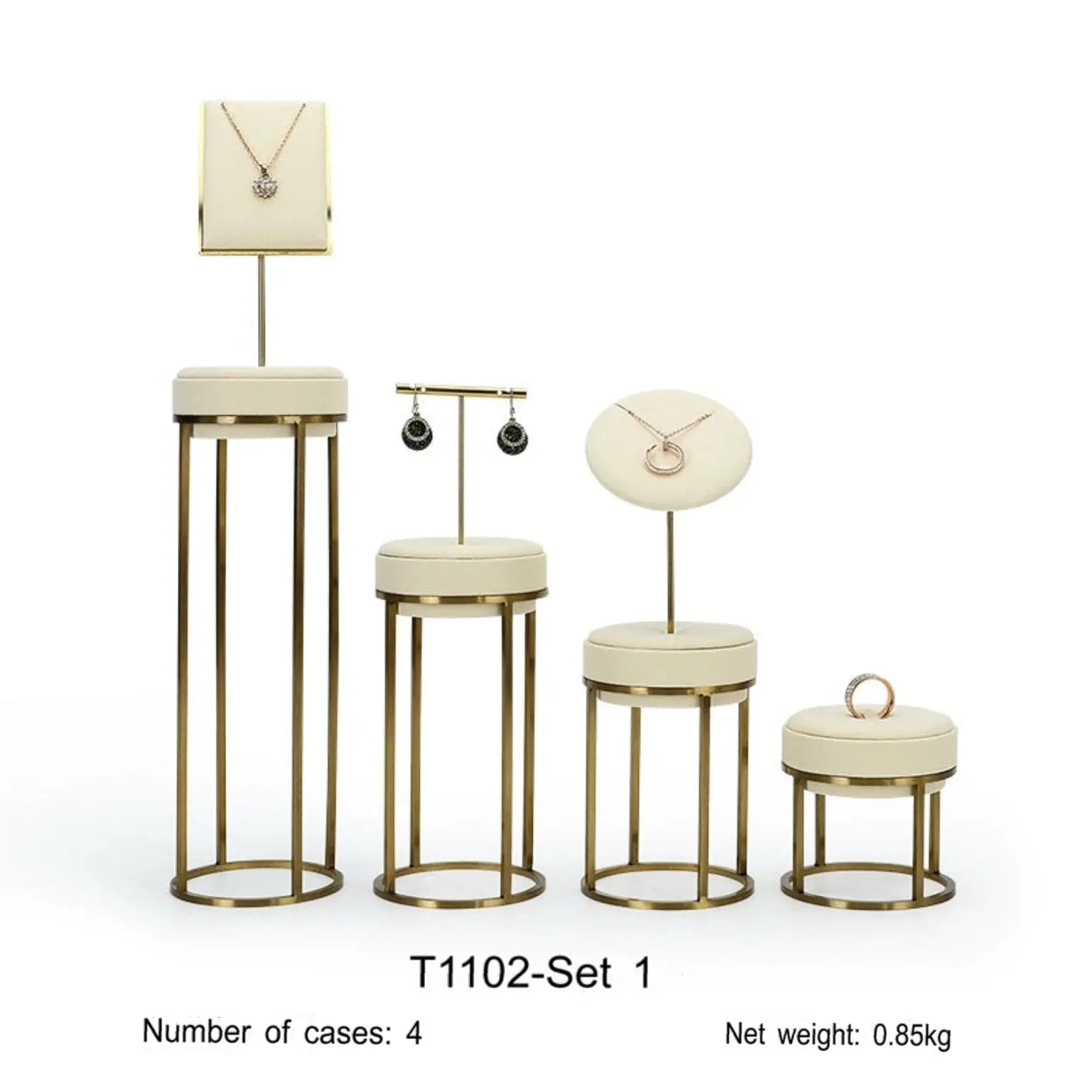 Luxury Off-white Jewelry Window Display Jim Display