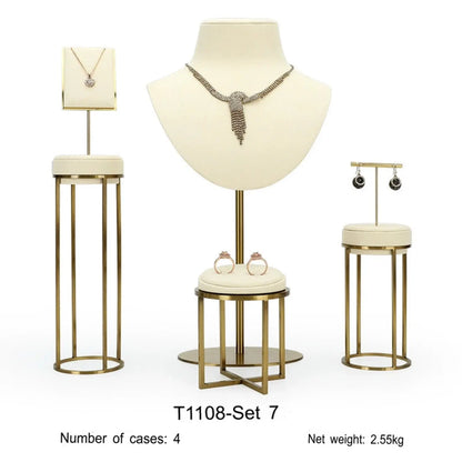 Luxury Off-white Jewelry Window Display Jim Display