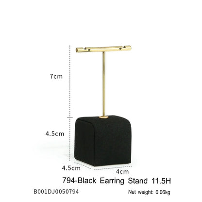 Black jewelry counter display props, necklaces, rings, earrings, studs, bracelets, jewelry display racks Jim Display