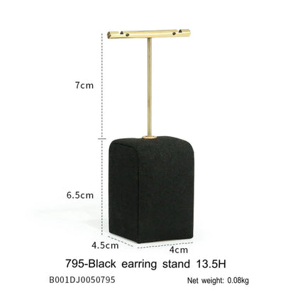 Black jewelry counter display props, necklaces, rings, earrings, studs, bracelets, jewelry display racks Jim Display