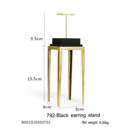 Black jewelry counter display props, necklaces, rings, earrings, studs, bracelets, jewelry display racks Jim Display