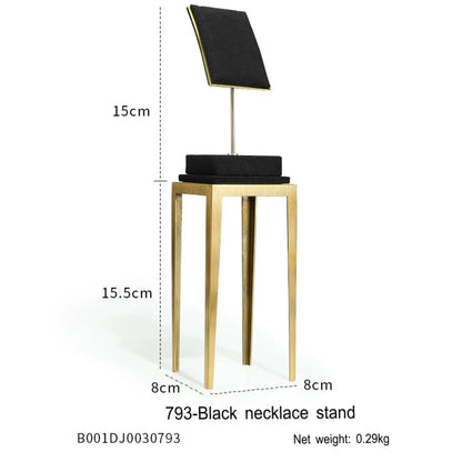 Black jewelry counter display props, necklaces, rings, earrings, studs, bracelets, jewelry display racks Jim Display