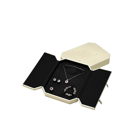 Jewelry Box Folio Snap Ring Necklace Earrings Bracelet Set Box Jewelry Gift Box Jim Display