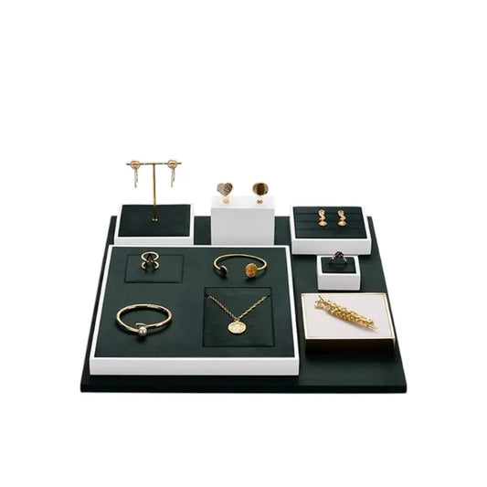 High-end jewelry display rack light luxury rings, bracelets, necklaces, earrings, counter jewelry display props - Jim Display