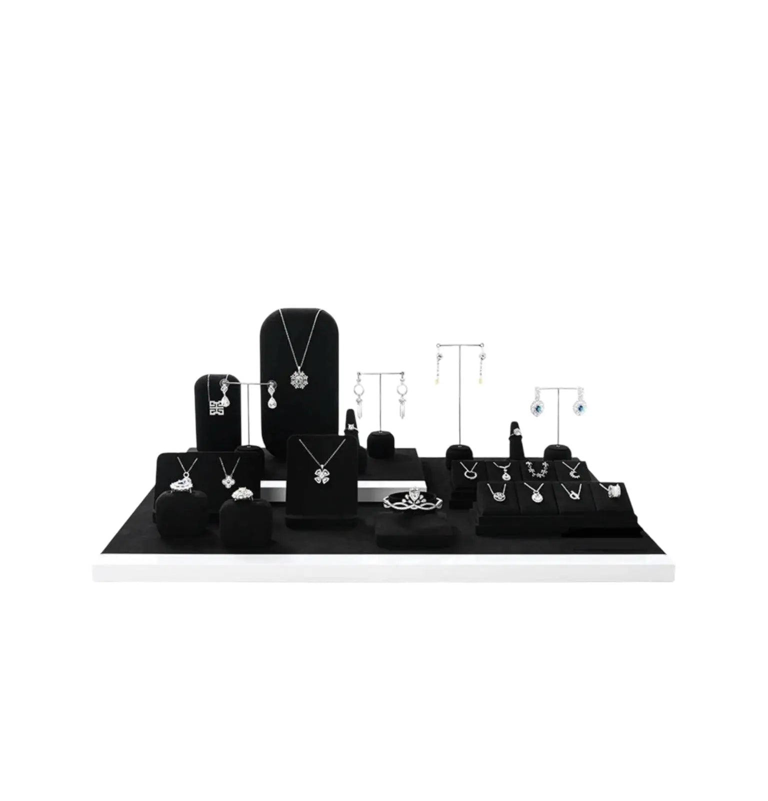 High-end jewelry display racks, earrings, rings, counters, window ornaments, jewelry display props Jim Display