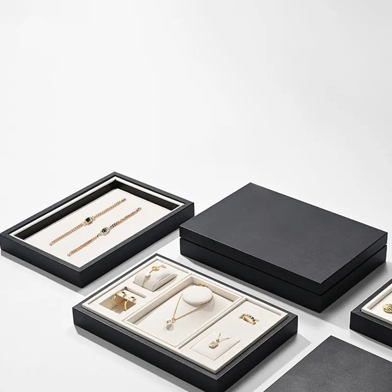 Light Luxury Jewelry Box, High-grade PU Leather Ring Box, Necklace, Watch, Jewelry, Display Jewelry Storage Box Jim Display