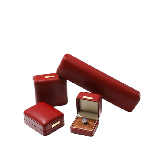 Light luxury Jewelry box high-end export suede inner bracelet bracelet necklace ring box high-end Jim Display