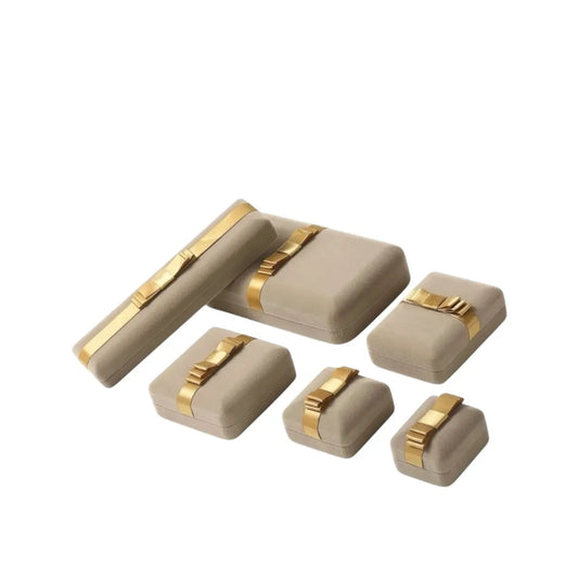 Delicate flannel jewelry, ring box, wedding pair ring box, necklace box, bracelet, long chain jewelry box Jim Display