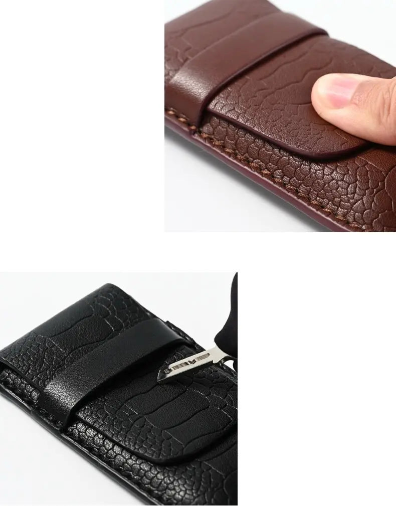 High-end leather watch storage bag, portable carry-on watch storage bag, travel watch bag, protective bag Jim Display