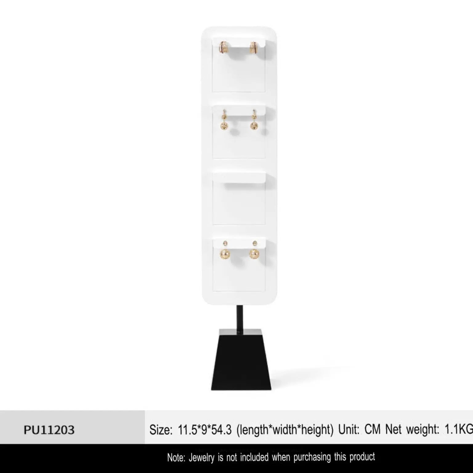 High Jewelry Display Props PU White Ring Earrings Necklace Display Jewelry Display Stand Jim Display