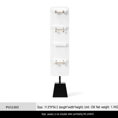 High Jewelry Display Props PU White Ring Earrings Necklace Display Jewelry Display Stand Jim Display