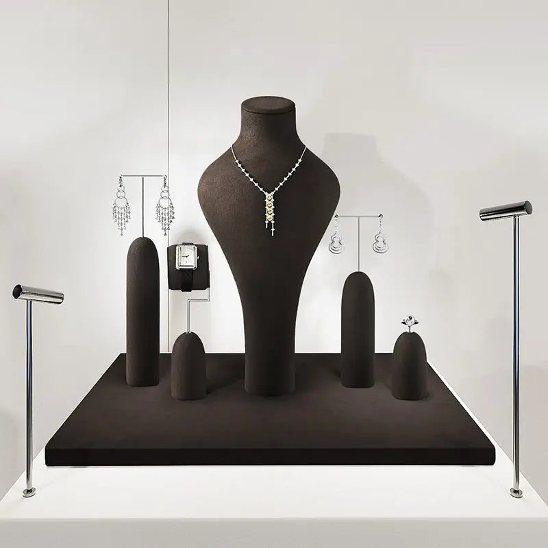 Luxury jewelry rack, coffee necklace, earrings, watch rings, and display props in the counter Jim Display