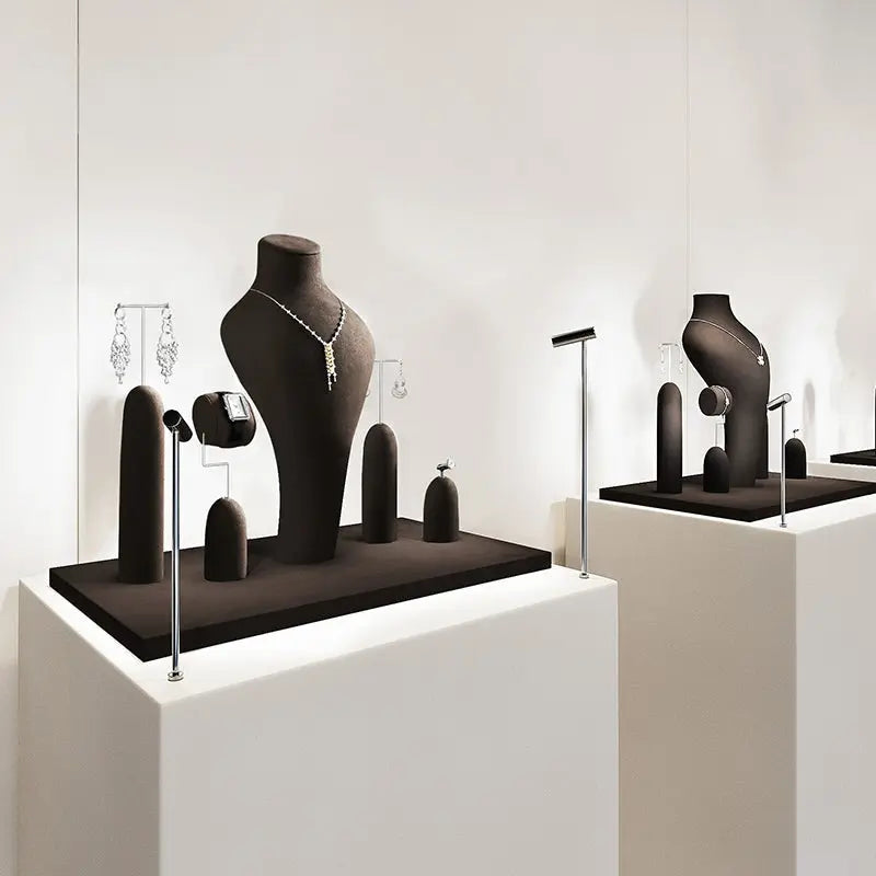 Luxury jewelry rack, coffee necklace, earrings, watch rings, and display props in the counter Jim Display