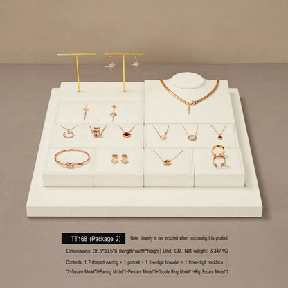 Jewelry display props, modern light luxury, microfiber display Jim Display