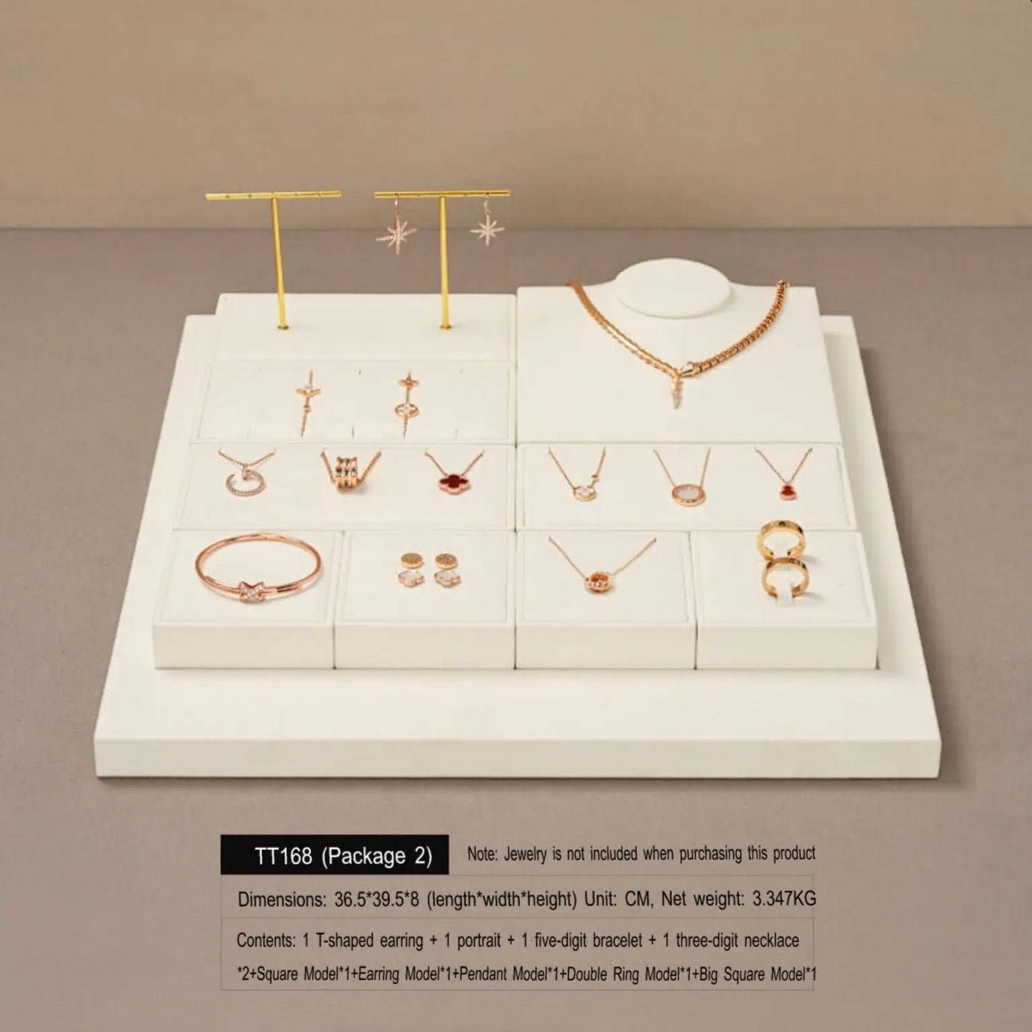 Jewelry display props, modern light luxury, microfiber display Jim Display
