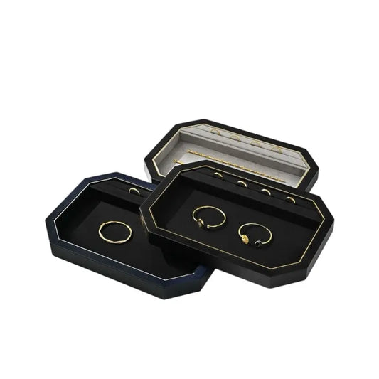 Jewelry Plate PU Leather Jewelry Display Plate Fleece Necklace Ring Pendant Display Jewelry Viewing Pallet Jim Display